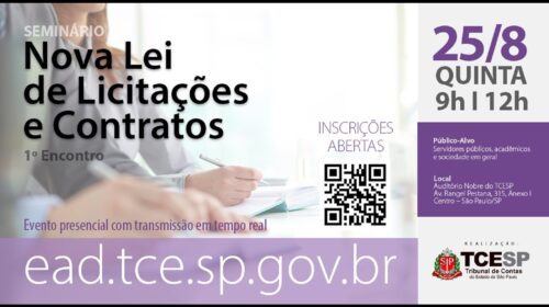 1º Seminários da Nova Lei de Licitações e Contratos