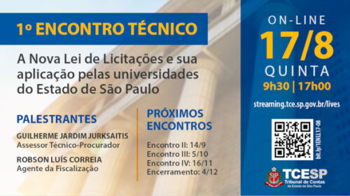 EPCP - TCESP 1º ENCONTRO TÉCNICO COM AS UNIVERSIDADES PAULISTAS