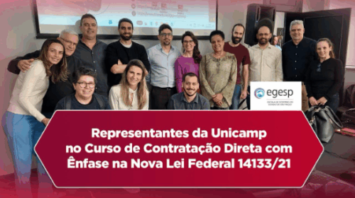 Representantes da Unicamp participaram do curso de Contratação Direta com Ênfase na Lei Federal 14.133/2021
