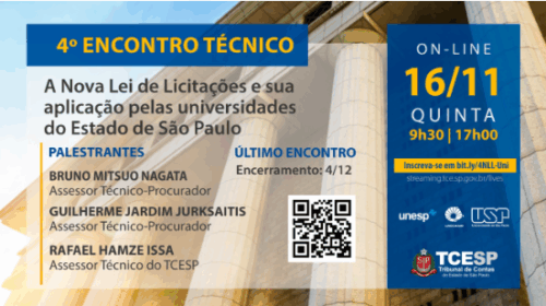 4º Encontro Técnico A Nova Lei de Licitações e sua Aplicação pelas Universidades do Estado de São Paulo Controle e Regime de Nulidades